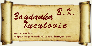 Bogdanka Kuculović vizit kartica